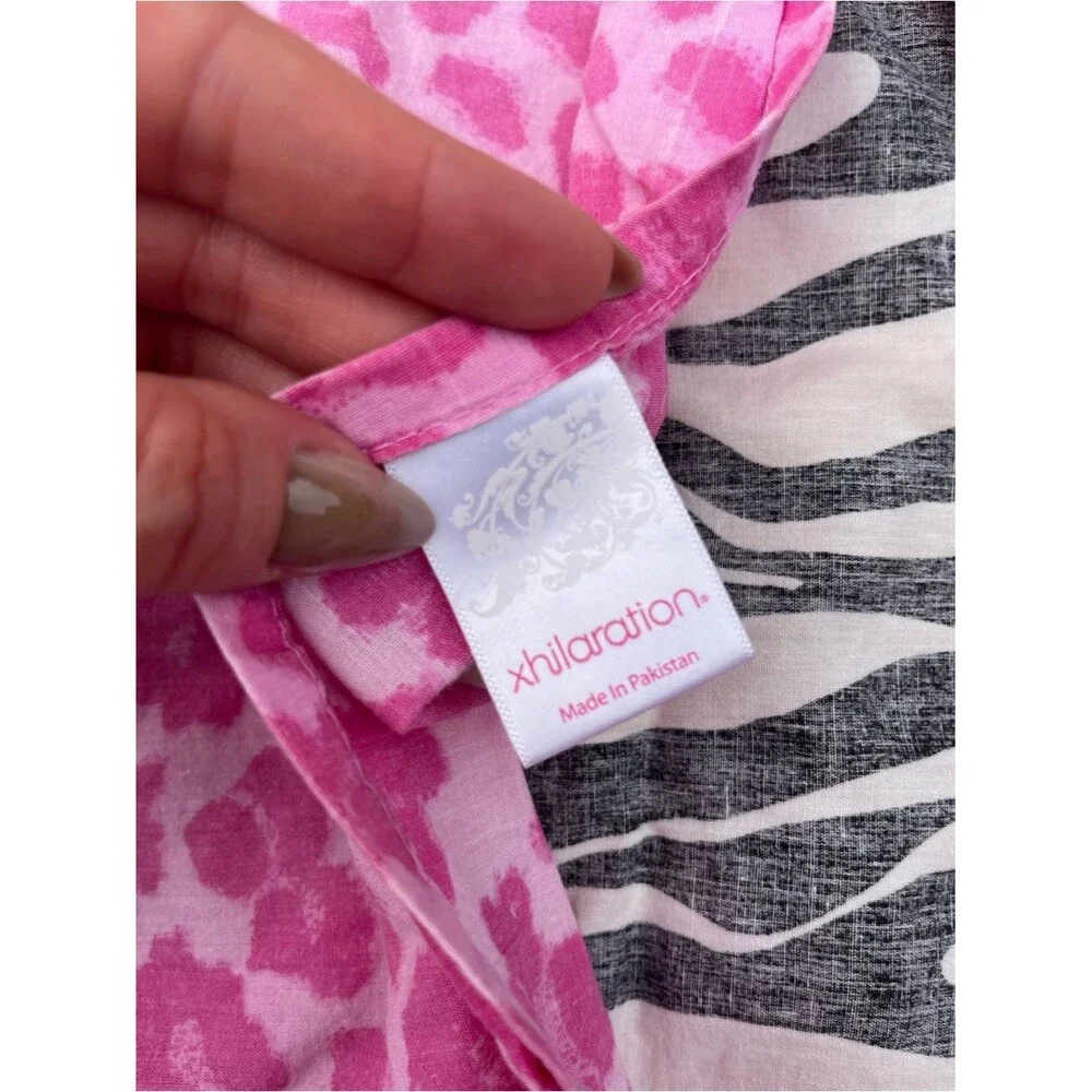 Almost Vintage Zebra Print Pink Leopard Print Shams Standard Pillowcases Y2k